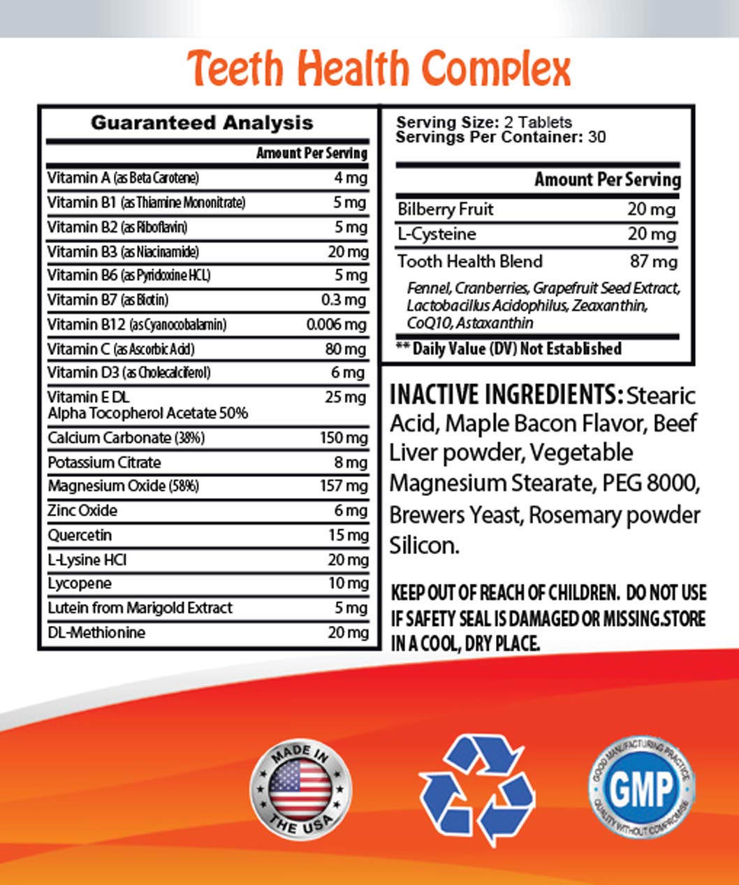 MY LUCKY PETS LLC Dog Bad Breath Chews - PET Teeth Health AID - Dogs and Cats - Immune Boost - Gum and Oral Care - Dog coq10-3 Bottles (180 Tablets)