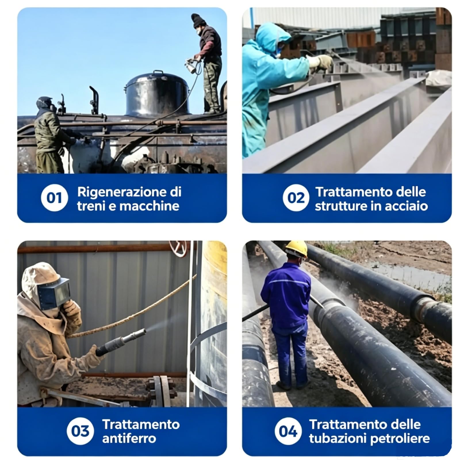 Gralara Tuta da Sabbiatura Design Ispessito, Tuta Protettiva Copertura Completa, Abbigliamento Protettivo, per Officina, Tuta Intera In Tela, Per Sabbiatura, Senza Cappuccio