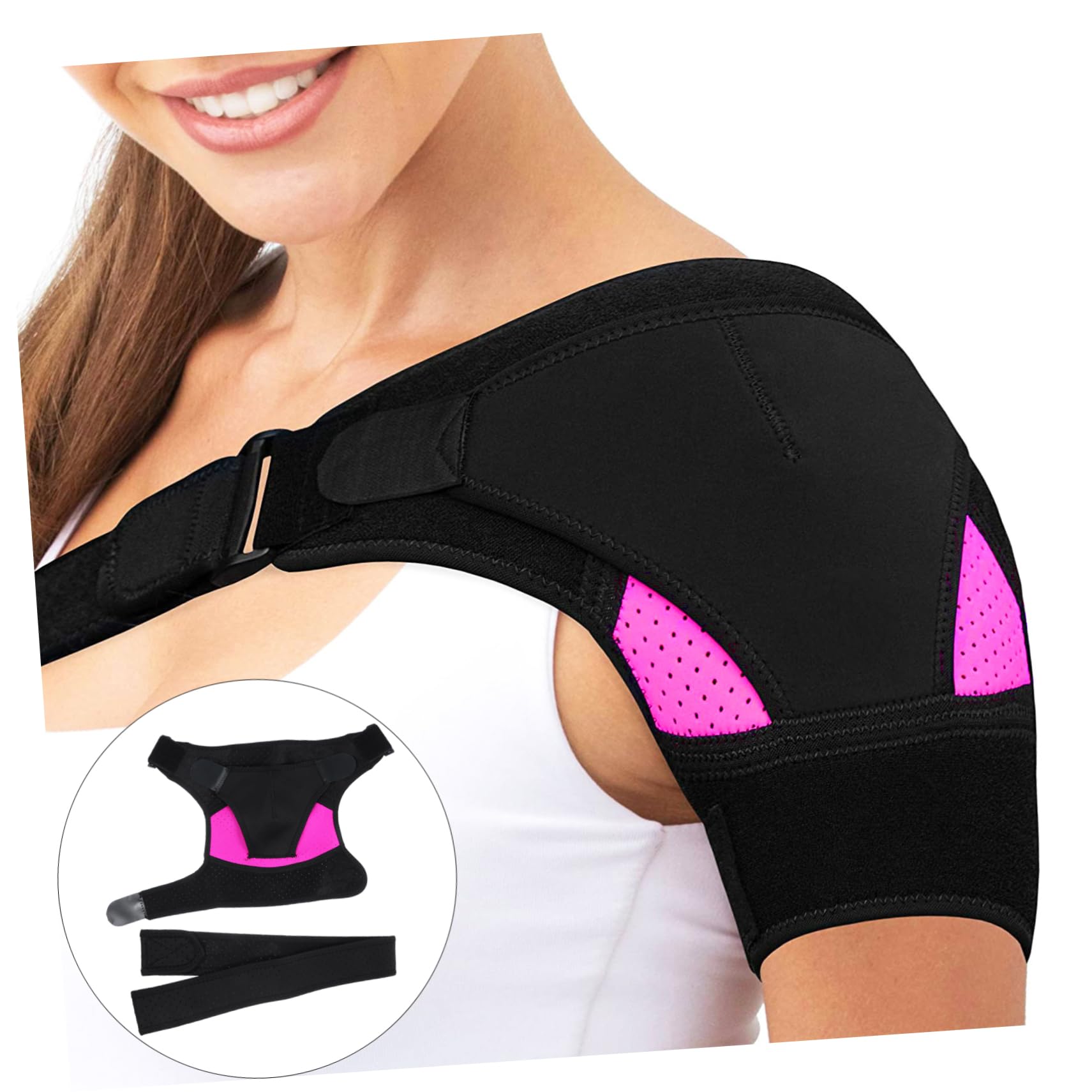 PartyKindom Shoulder Support Brace for Men Women Breathable Compression Sleeve for Sports Exercise for Shoulder Protection Cuff Support and Injury