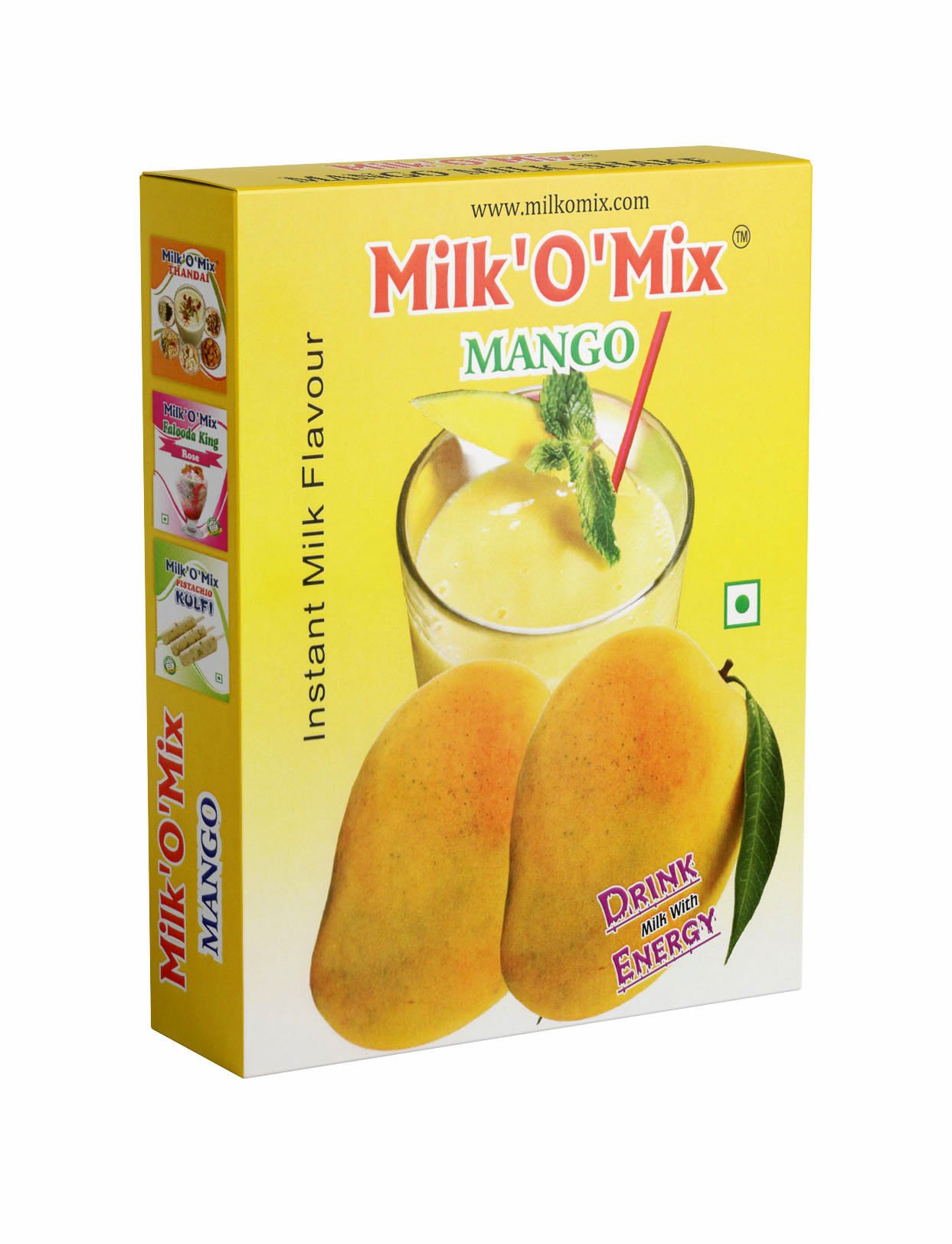 Milkomix Mango Falooda Instant Milk Flavour Drink Milk With Energy Box - 150G Pack Of 1