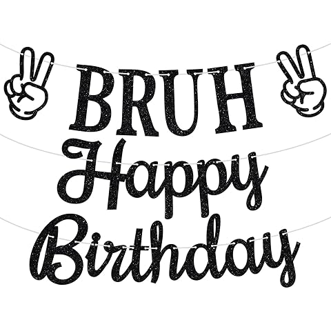 Bruh Happy Birthday Banner, Bro It's My Bday, Generation Z Funny Birthday Party Dec...