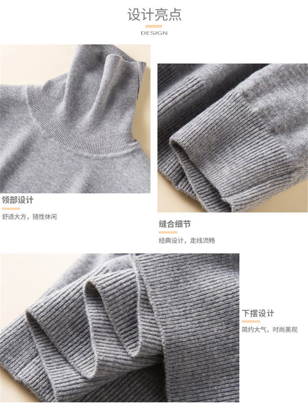 Uomini Cashmere Misto Cotone Dolcevita Uomini Pullover Pull Homme Neck Jumper Maschio Collo Alto Maglione Lavorato A Maglia