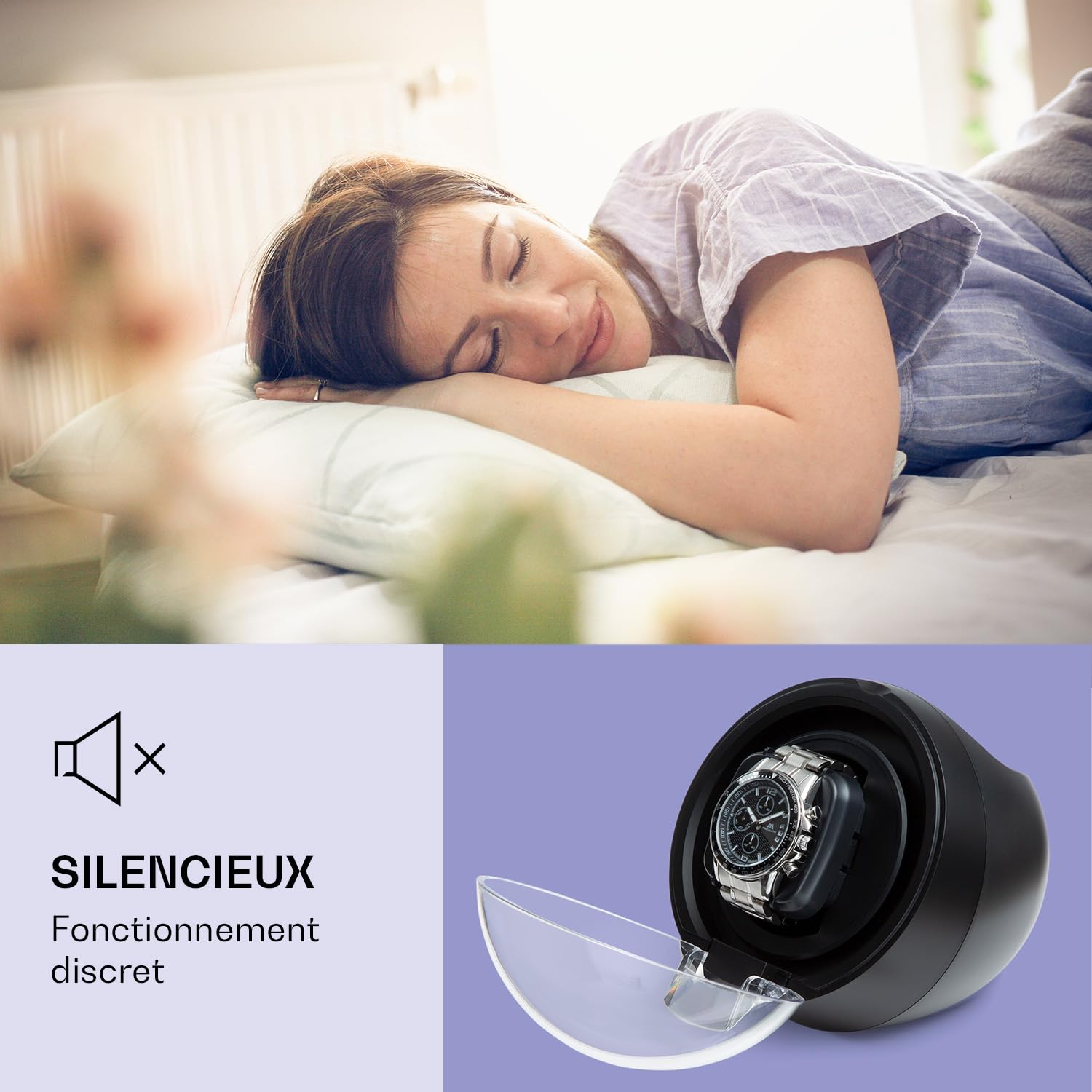 KLARSTEIN St. Gallen LL - Remontoir de Montre, Sens Gauche/Droite ou bidirectionnel, 4 programmes : 650/900/1200/1500 TPJ, éclairage LED indépendant, Panneau de Commande Tactile