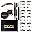LAVONE Eyebrow Stamp Stencil Kit, Brow Stamp Trio Kit with Waterproof Eyebrow Pencil, Eyebrow Pomade, 20 Eyebrow Stencils, Dual-ended Eyebrow Brush and Sponge Applicator - Dark Coffee