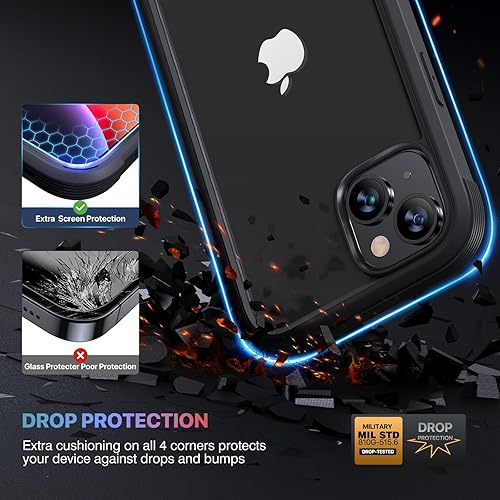 Miniatura 1102 de Diaclara - Funda diseñada para iPhone 14 Pro Max, resistente, de cuerpo completo, con protector de pantalla sensible al tacto y antiarañazos + Blanco