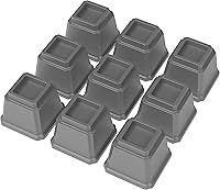 Vista 23 de Juego de 9 elevadores de cama de 3 pulgadas, elevadores de cama resistentes para marco de cama, paquete de 9 elevadores de hasta 3000 libras