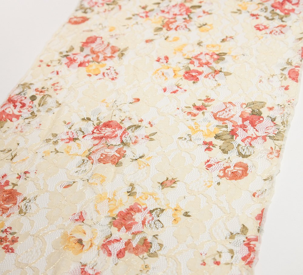 Decor Essentials Vintage Floral Vintage Lace Table Runners - 5 Colours Available - Wedding Decor Events (Vintage Floral)