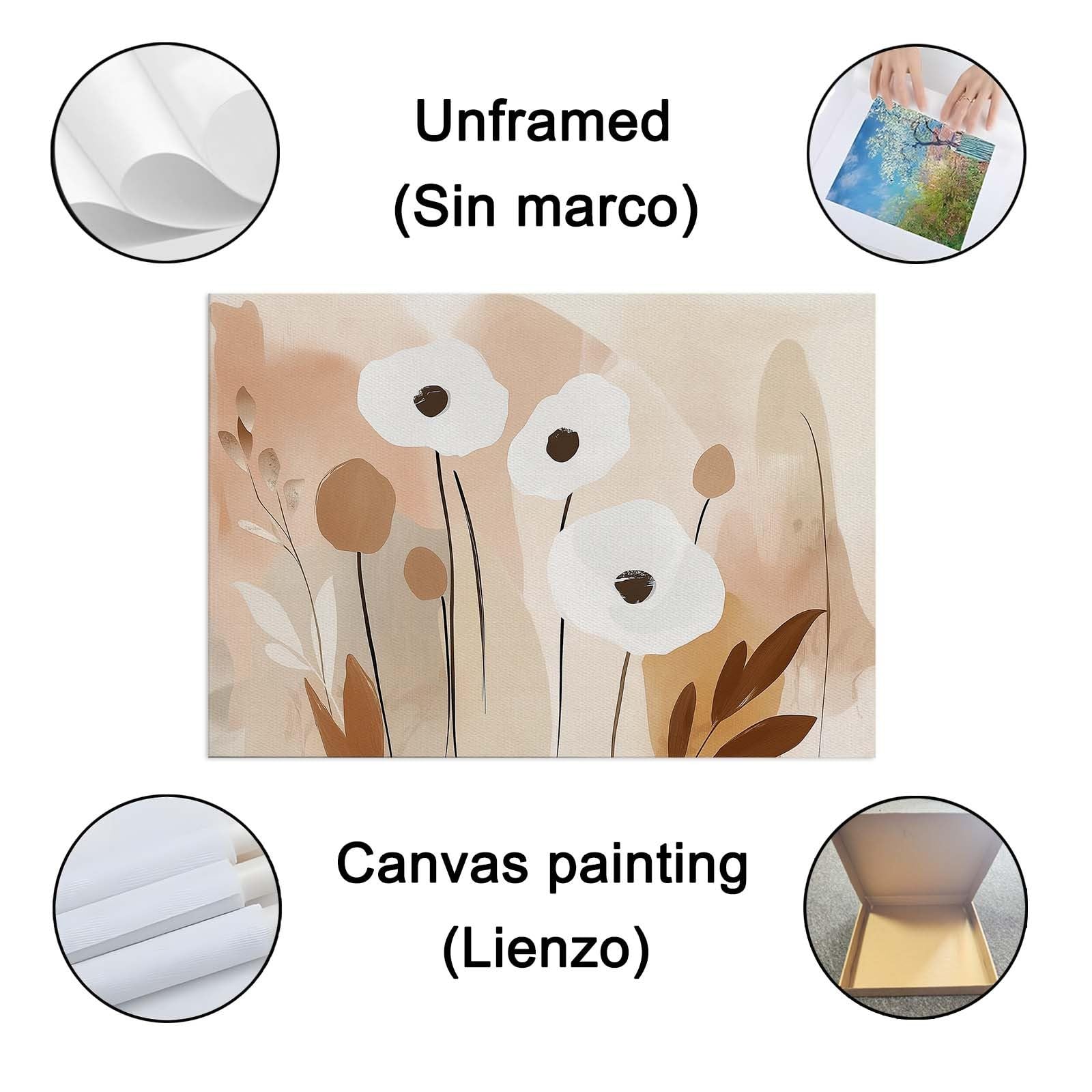 Moderno Elegante Fiori Diamanti Stampe Su Tela Bianco Quadro Moderno Soggiorno Decorazioni Camera Da Letto Bagno Cucina Ufficio Sala Da Pranzo Bar 100 x 70 cm Senza Cornice