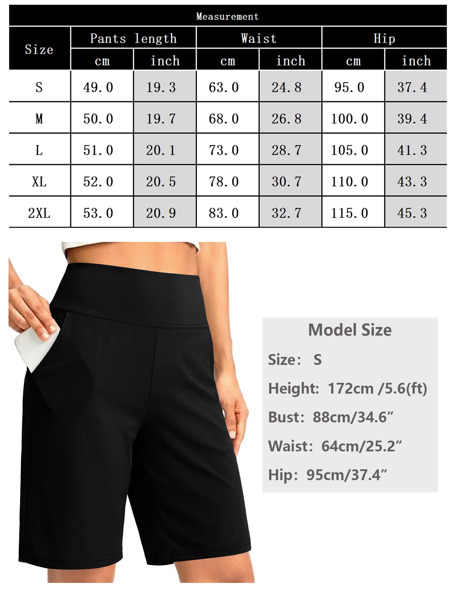 Litherday Pantalones Cortos Deportivos para Mujer de Alta Cintura Secado Rápido con Bolsillos para Yoga Running Fitness Gimnasio Verano