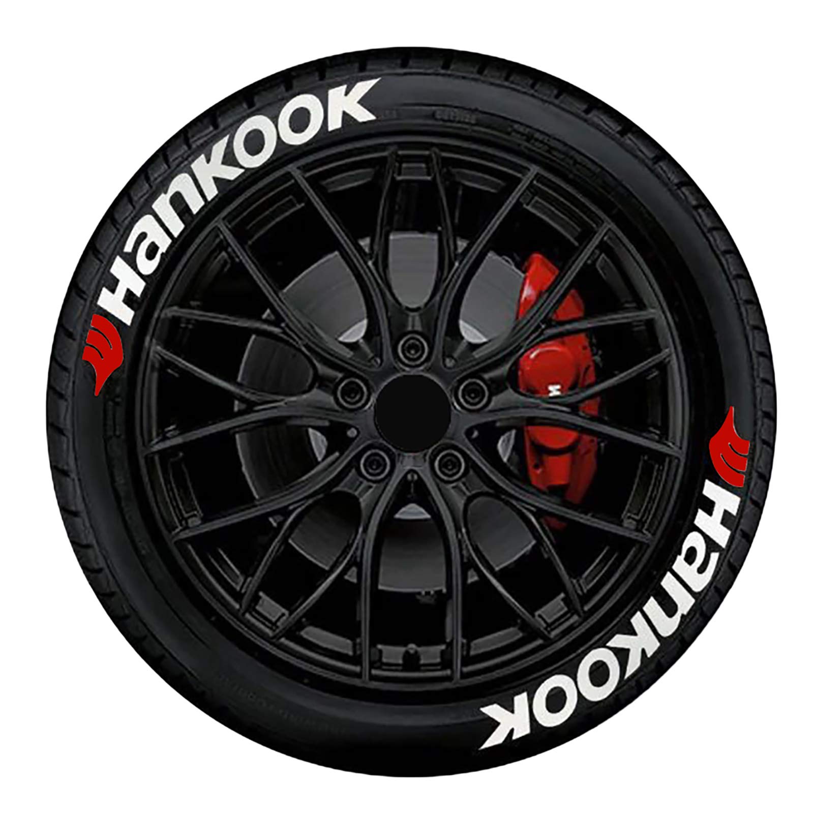 Sponsored Ad – Car Tire Stickers - 3D Wheel Decals Kit for Personalized Styling - Universal Tyre Lettering Labels (C)