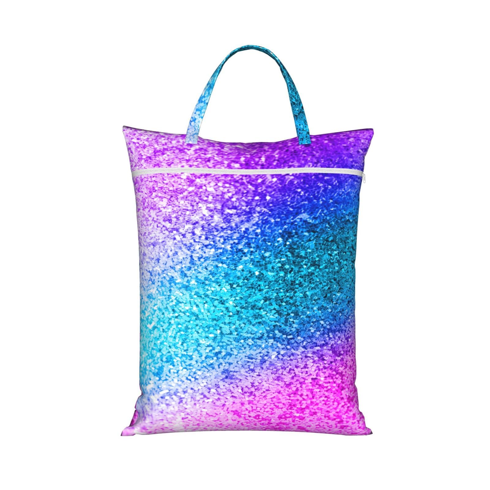 YFSGDLBN Glitter Sequin Spot printed Travel dirty laundry bag clothes pack Storage Basket Bag