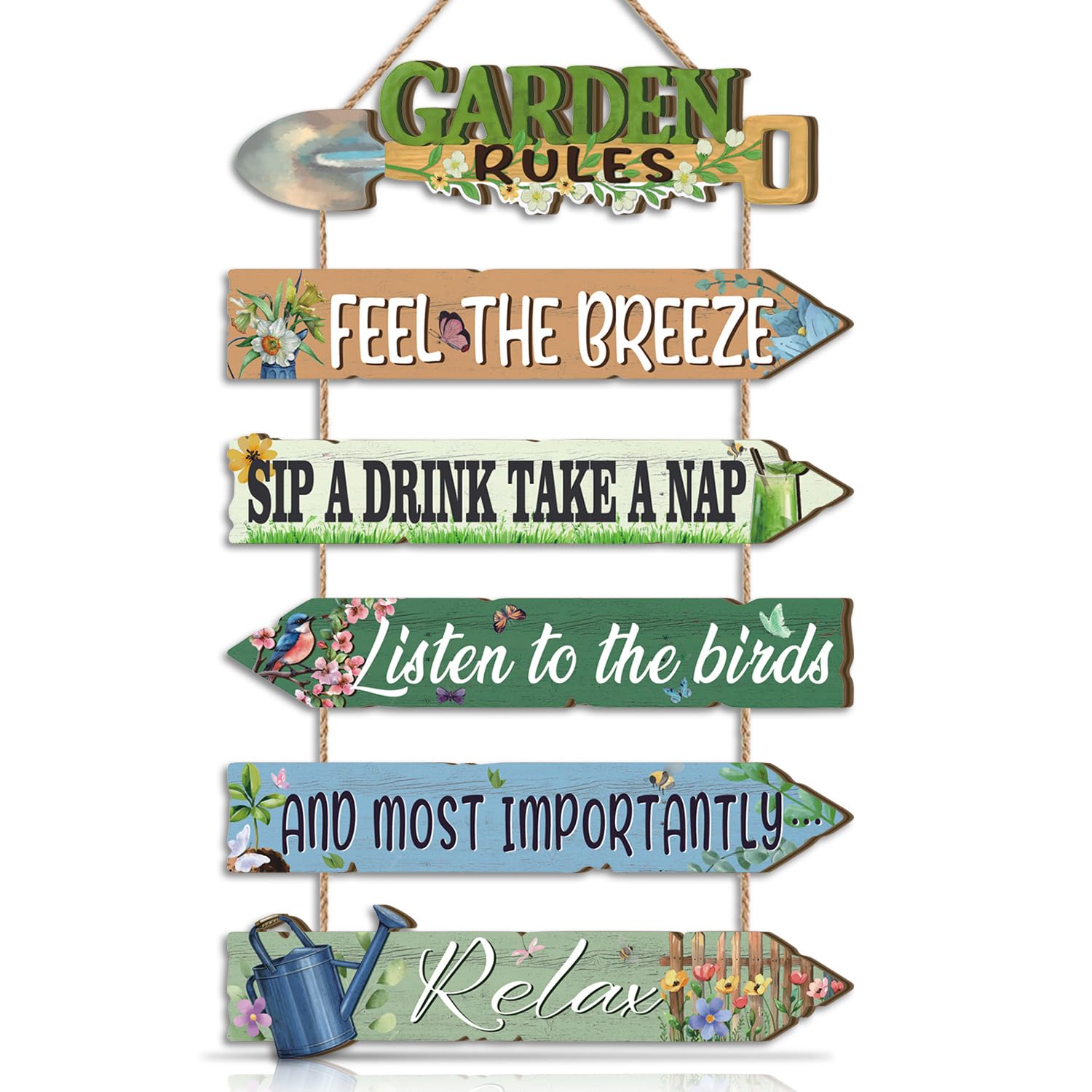 HPNIUB Funny Garden Sign for Outside,Gardening Gifts for Women Men,Garden Rules Signs Rustic Outdoor Yard Decor for Patio, Lawn, Housewarming, Gardener’s Gift (Garden 1)