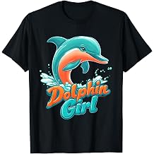 Dolphin Girl Florida Souvenir Miami Beach Gift for Women T-Shirt