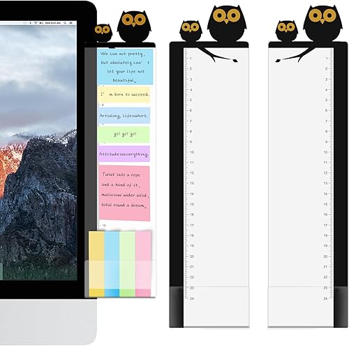 Miniatura 12 de Accesorios de escritorio de oficina, 2 unidades, multifunción, tablero de notas para monitor de computadora, panel lateral transparente, panel
