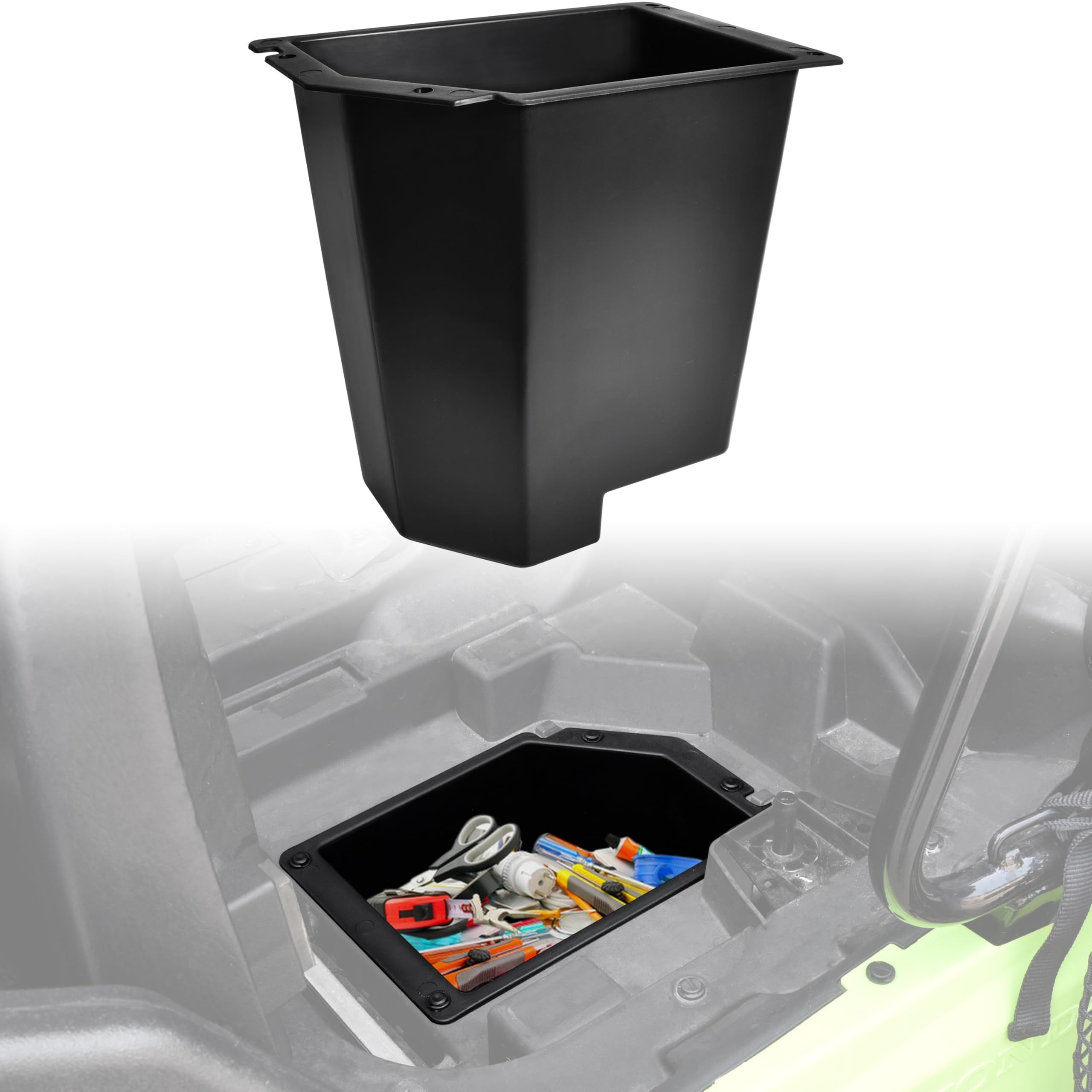 SAUTVS Under Seat Storage Box Compatible with Honda Pioneer 520 2021-2025, Pioneer 500 2015-2023 Accessories, Water Resistance 8.9L Under Driver Seat Storage Bin