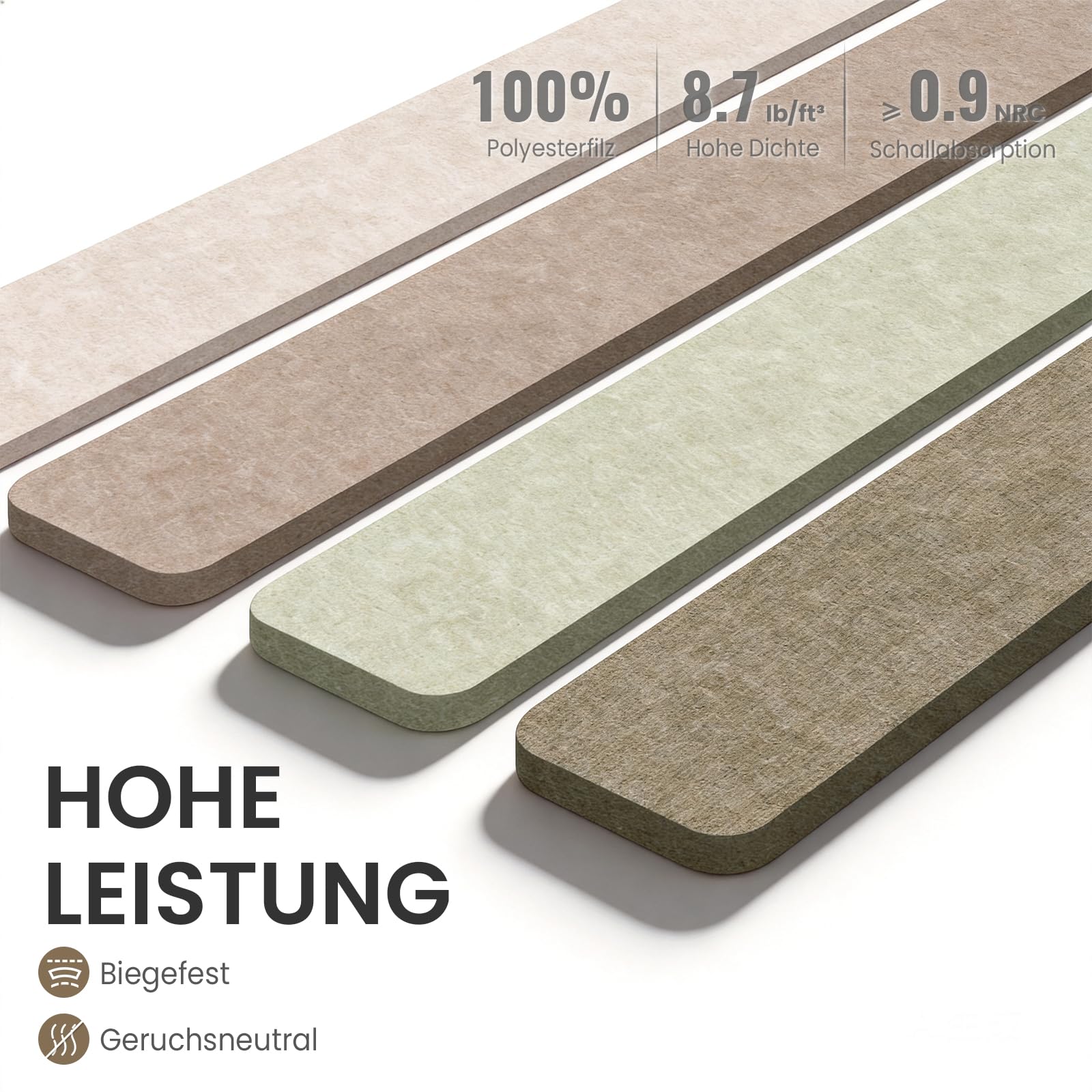 Filz Pinnwand Selbstklebend mit 40 Pinnnadeln, 8 Stück Pinnwand Bar Streifen Filzboard Memotafeln Fotos Filzplatte Bulletin Board Wanddekoration für Zuhause, Büro