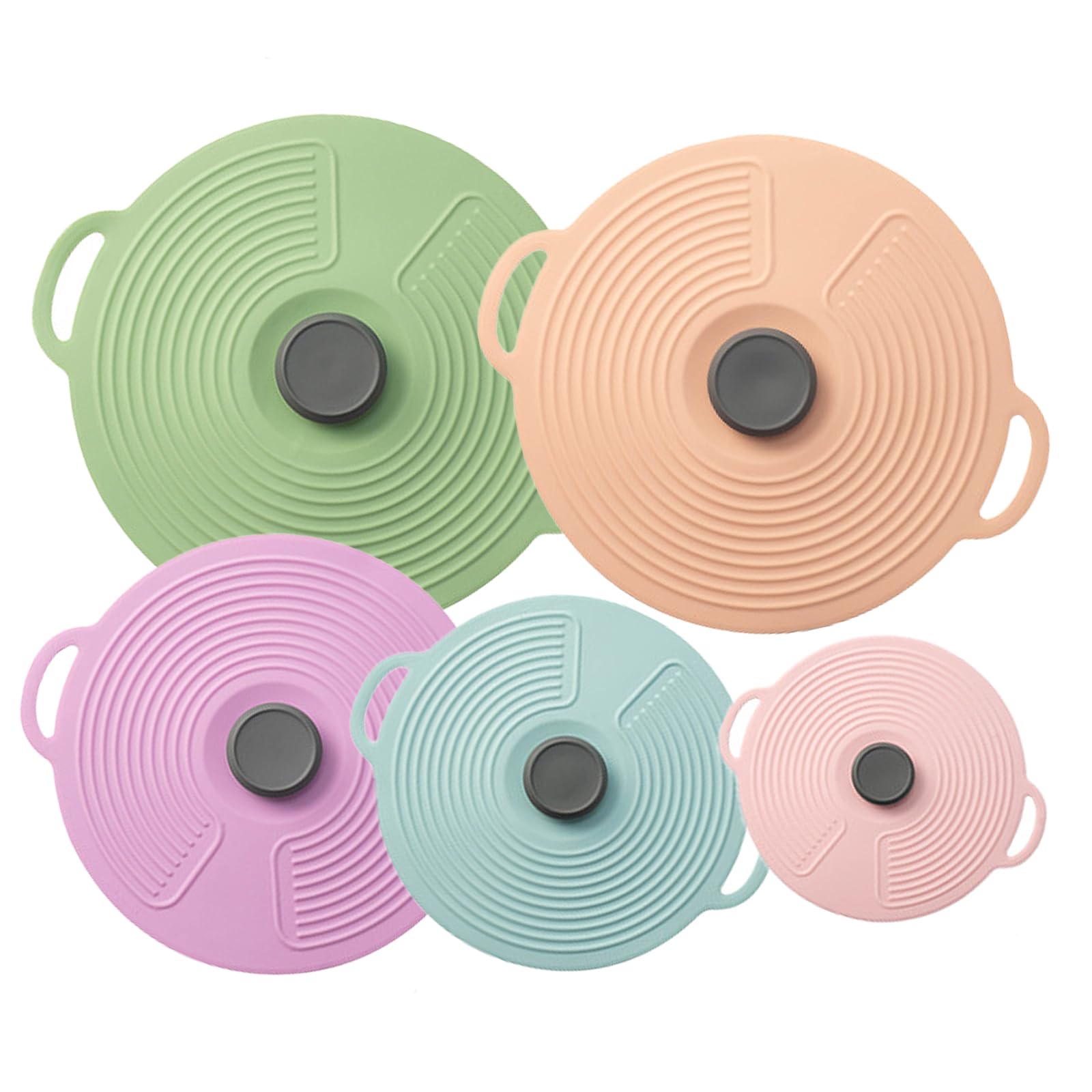 Sponsored Ad – Universal Lid for Pots, Silicone Lids for Bowl Silicone Microwave Cover with 5 Sizes Reusable Heat Resistant, 5 Pack Suction Lids Fits Cups, Bowls, Plates, Pots, Pans, Skillets, Stove Top Safe