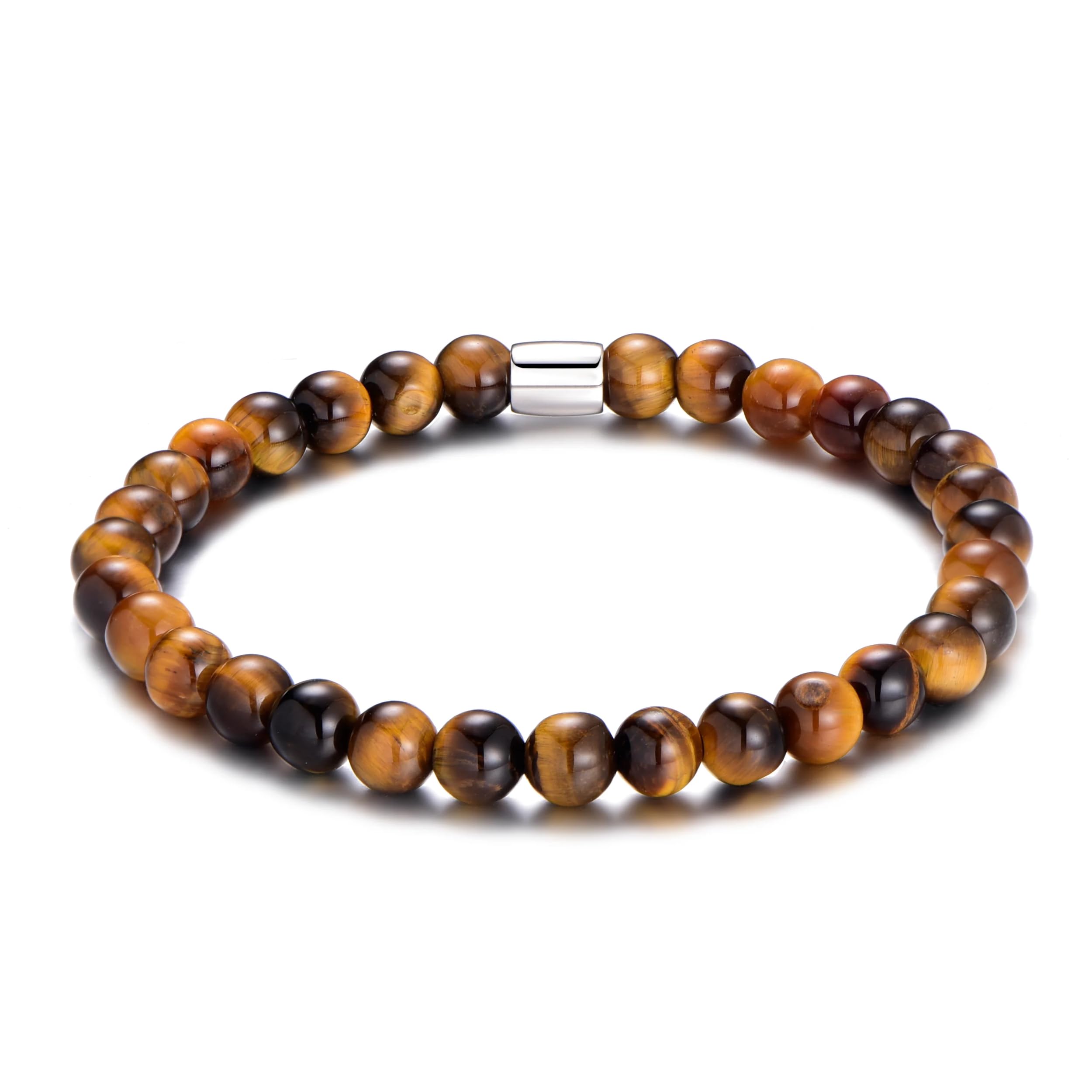 Philip JonesTiger's Eye Gemstone Stretch Bracelet