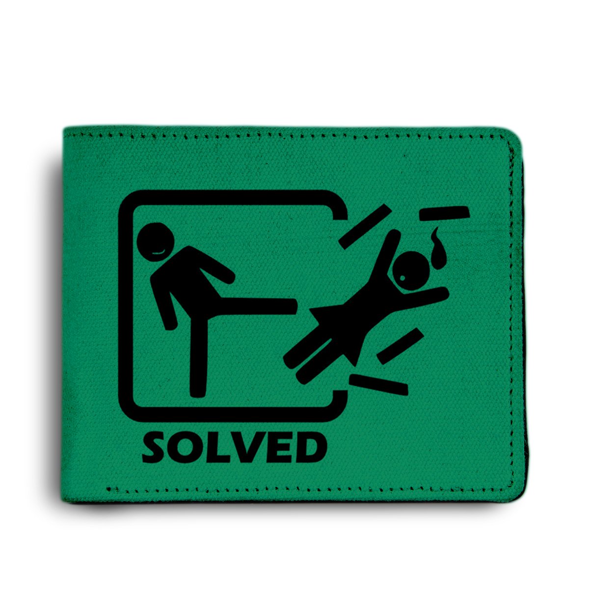 ShopMantraProblem Solved Printed Pu Leather Wallet for Men's