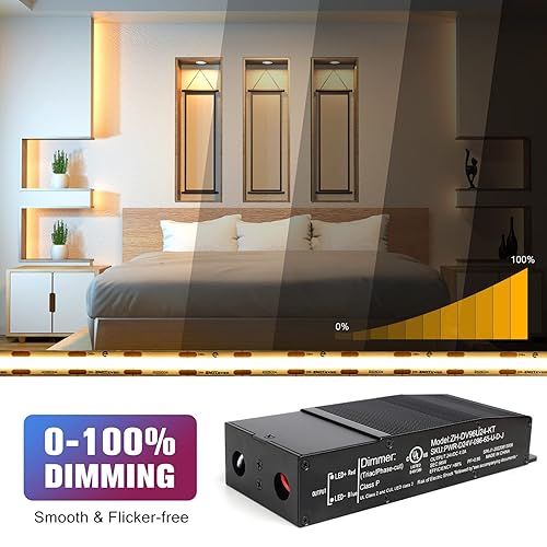 Miniatura 4 de EMITEVER Controlador LED regulable, fuente de alimentación triac de 96 W 24 V, transformador LED de CA a CC para luz LED, compatible con atenuador