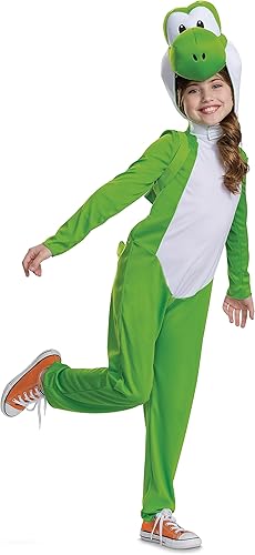 Miniatura 5 de Disguise Disfraz de Yoshi para niños, disfraz oficial de Super Mario Bros Deluxe para niños con tocado