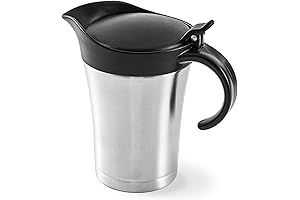 Sleek Stainless Steel Gravy Container with Insulated Lid