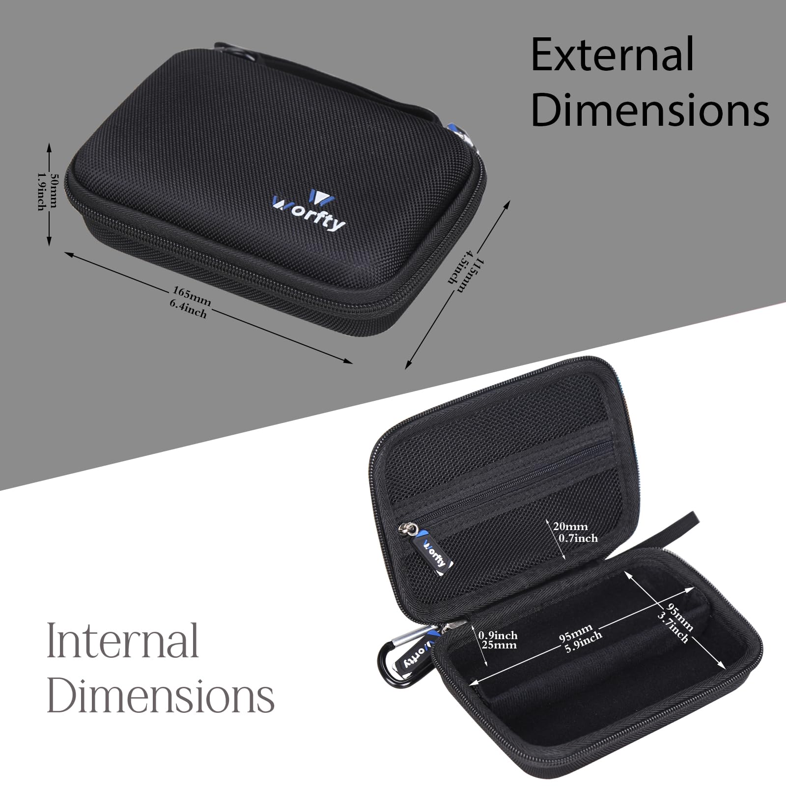 Custodia per ALTO Bluetooth Total 2 / ALTO Bluetooth Ultimate XLR attrezzata ricaricabile ricevitore organizzatore - Custodia protettiva rigida da viaggio (nero)