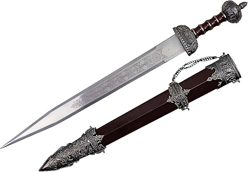 Wuu Jau L-708 Espada de gladiador romana, 31 pulgadas, negro
