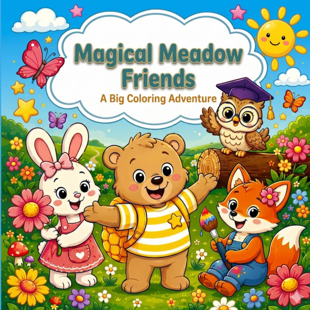 Magical Meadow Friends: A Big Coloring Adventure