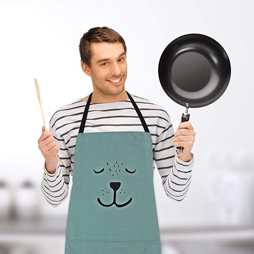 Miniatura 3 de YOLOPARK Bonito delantal para padres e hijos, cómodo delantal simple con bolsillo para pintar, cocinero, artista, chef, paquete de 2