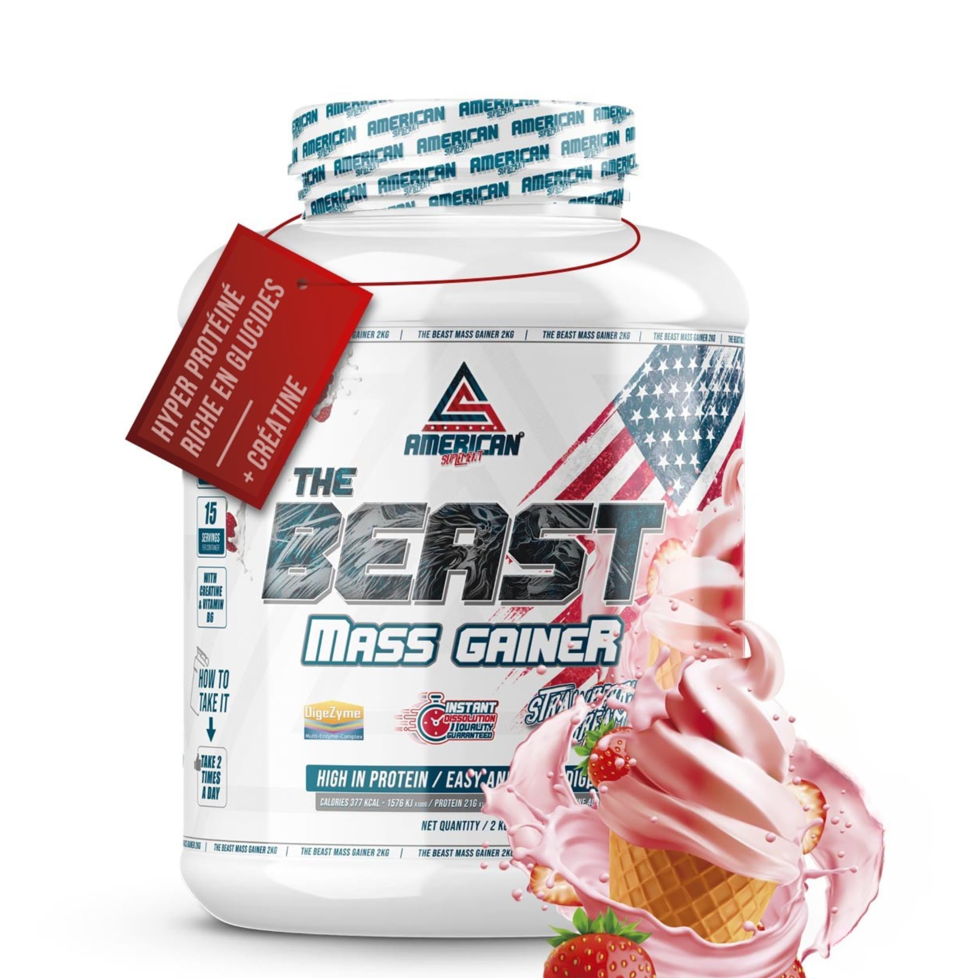 Mass Gainer 2kg | Ricco di Carboidrati e Proteine | Aiuta ad Aumentare di Peso e