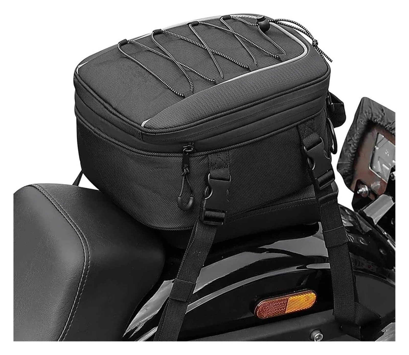 Per Moto Borsa Porta Attrezzi Per Moto Espandibile 7-12 Litri Universale Sedile Posteriore Con Tracolla Copertura Antipioggia Borse Laterali Borsa Laterale