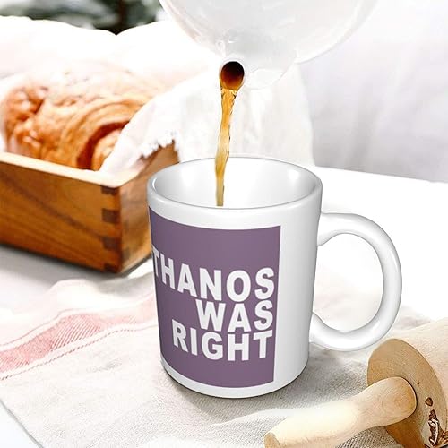 Miniatura 4 de THANOS WAS RIGHT COFFEE MUG Taza de café de cerámica con diseño de doble cara perfectamente equilibrada como todas las cosas deberían ser taza de