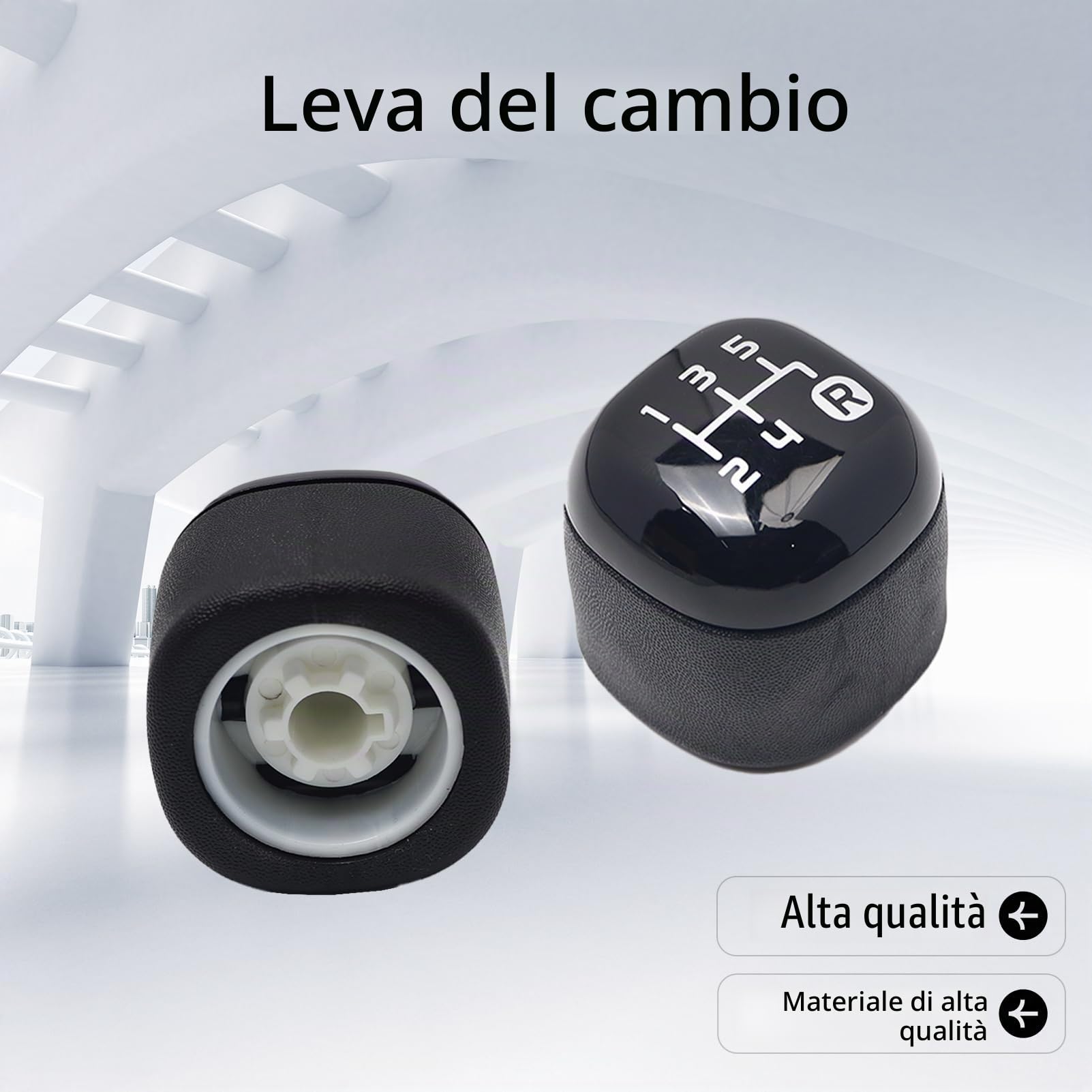 Pomello del Cambio a 5 Marce compatibile con Panda X58L dal 2012 Pomelli Leva Cambio Panda Nero 502942700