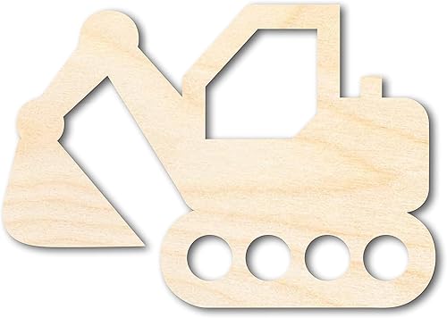 Forma de excavadora de juguete de madera sin terminar  Recorte de manualidades de vehículos de construcción  hasta 24 pulgadas DIY 5 pulgadas  12