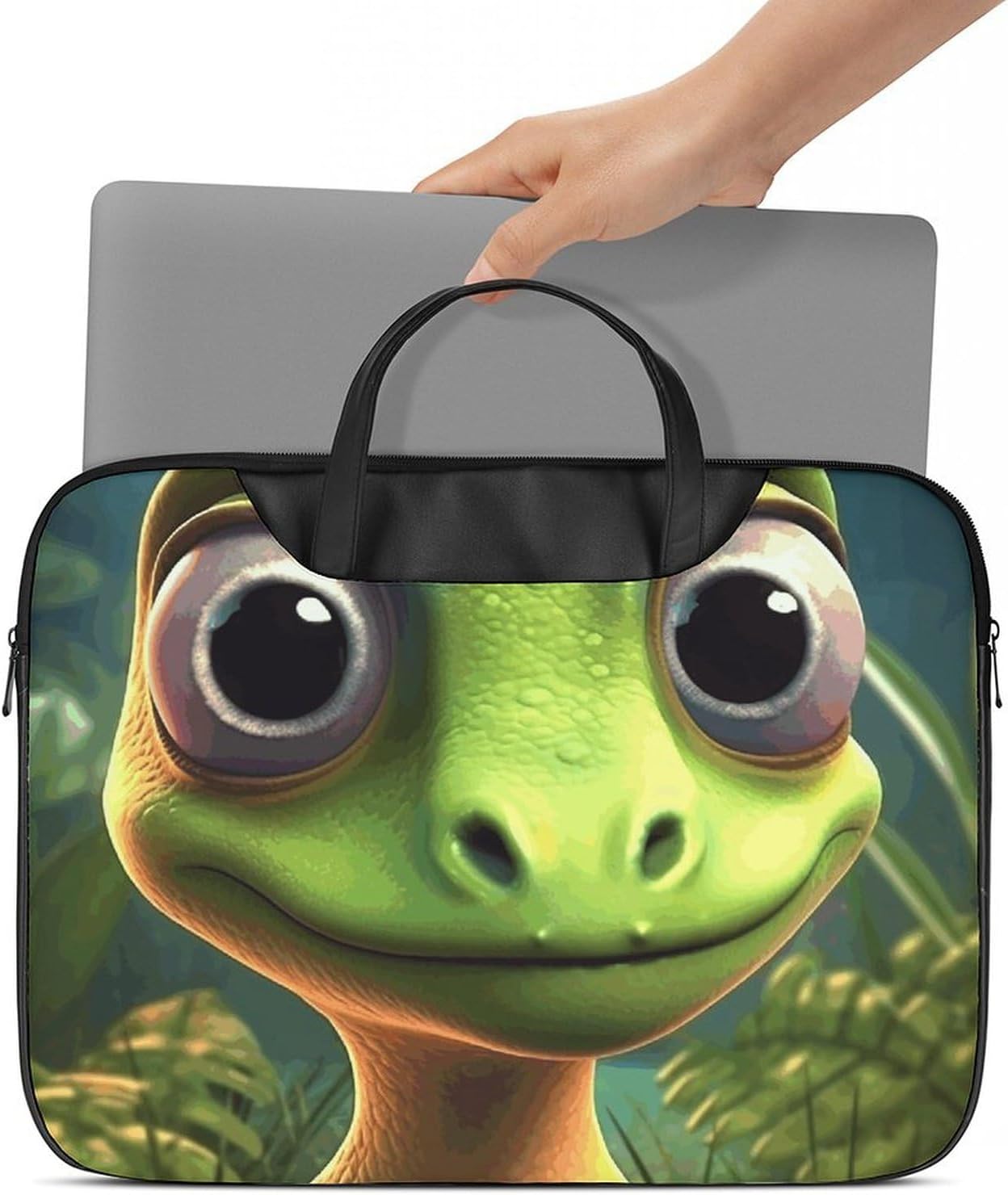 Little Dinosaur Laptop Shoulder Bag 17 Inch Waterproof Portable Laptop Case Sleeve Messenger Bag for Women Men, Style-22
