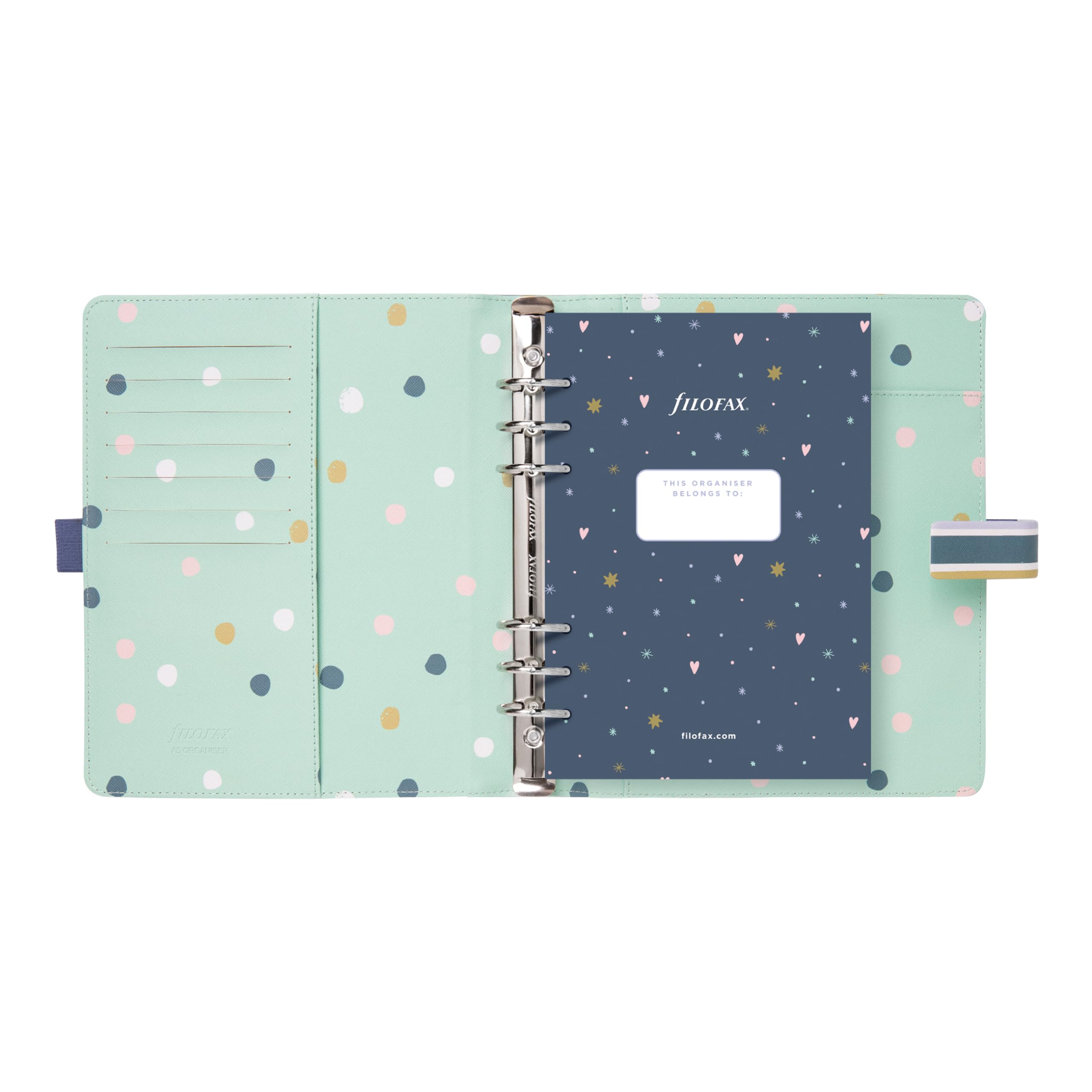 Filofax Good Vibes Organizer, A5 Size, Stripes - Smooth, Leather-Look-209948
