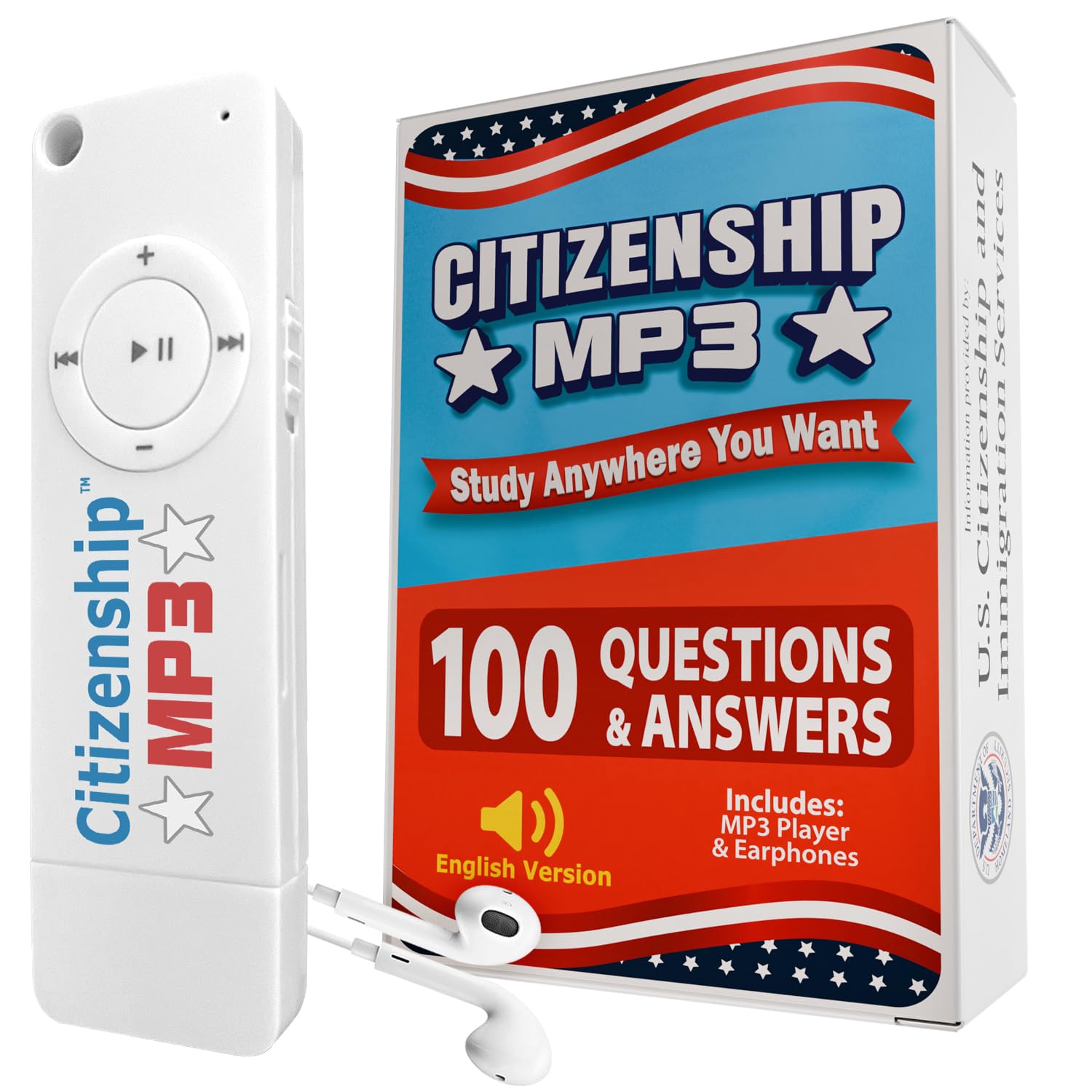 US Citizenship Test Study Guide 2025 Audio. Citizenship MP3. USCIS 100 Questions and Answers Audio in English. Includes Audio File