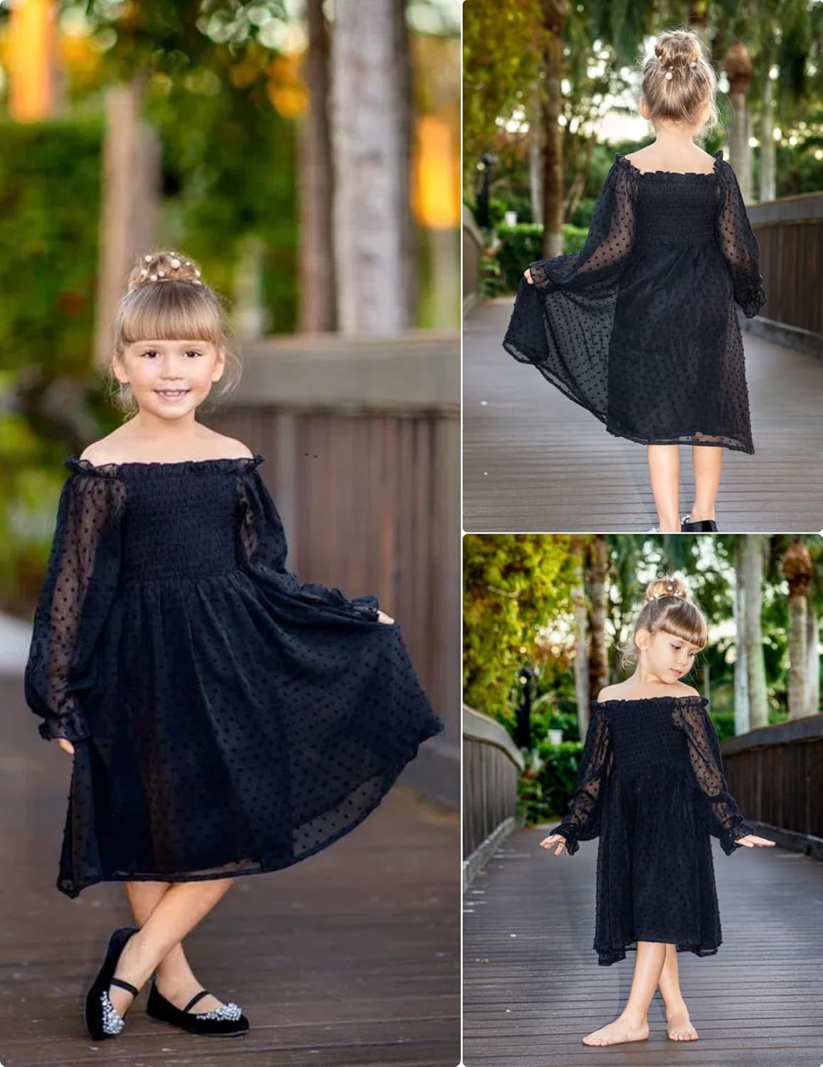 Arshiner Girl Tulle Dress Winter Long Sleeve Teen Girls Party Casual Dresses 5-14Y - Image 4