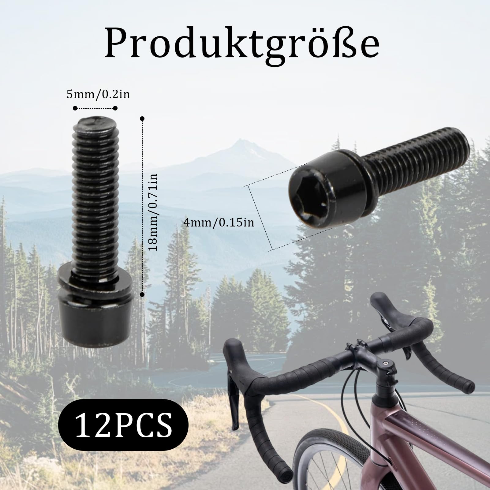 Vis Titane M5 X 30mm Tête Conique Pour Tige De Selle Vélo - Uxcell (Neuf)