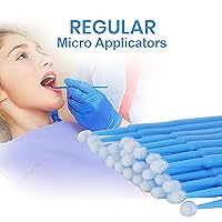 Vista 7 de 400 piezas de microaplicadores dentales Microswabs desechables para extensiones de pestañas Blanco