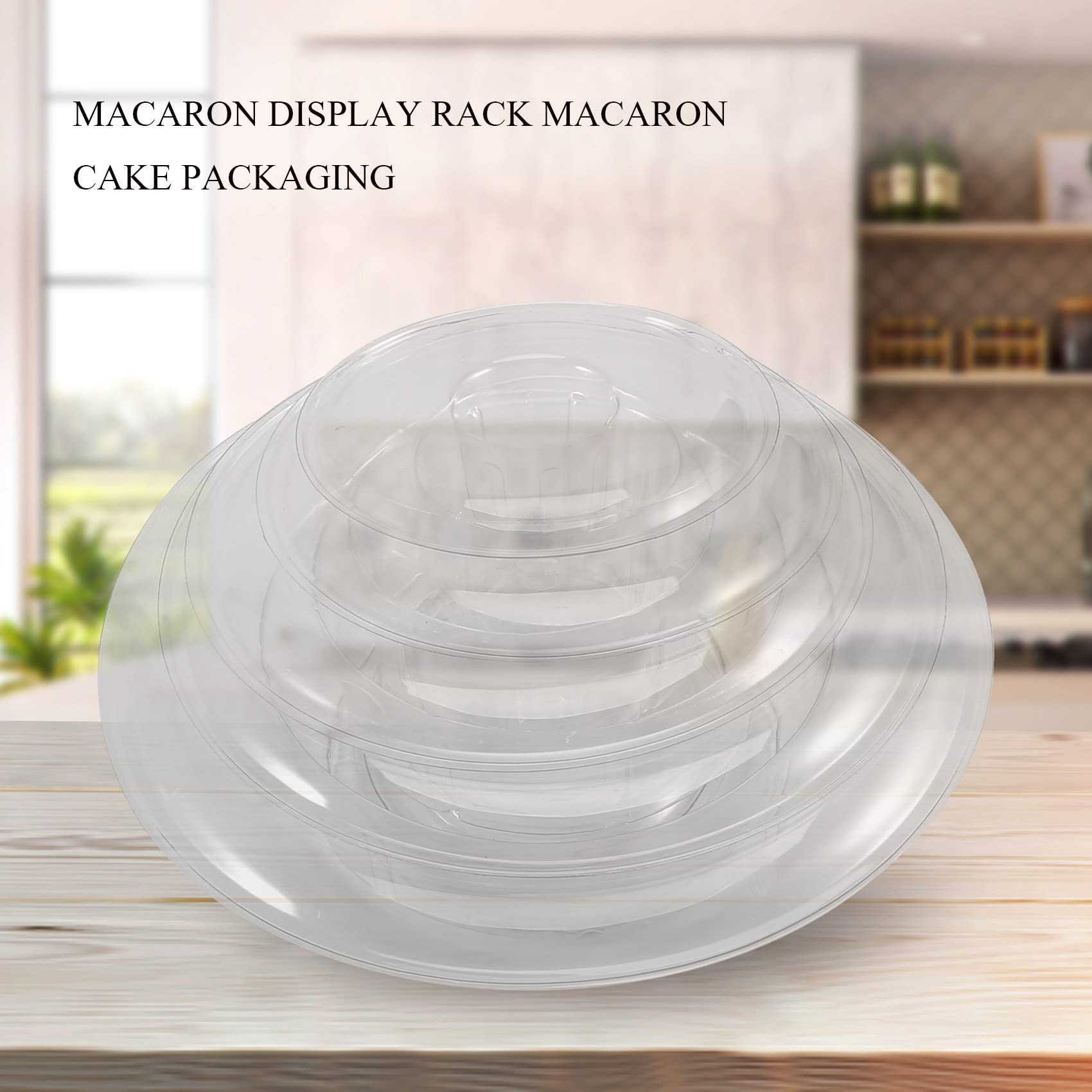 Alzata Per Torte A 6 Piani In Plastica Trasparente Con Pinze - Torre Per Macaron, Dessert E Cupcake Per Feste - 4