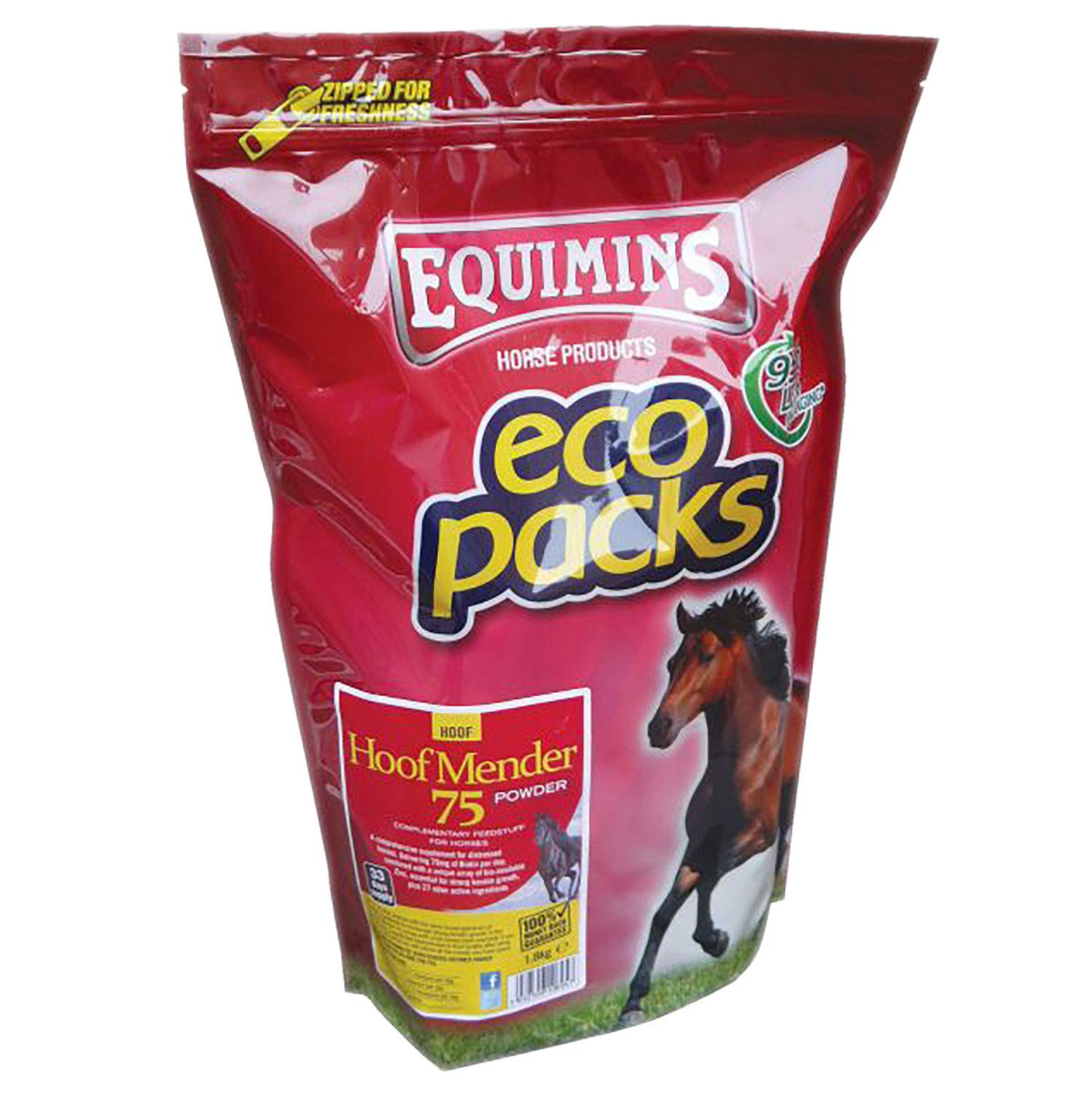 EquiminsEQS0164 Hoof Mender 75 Powder Eco Pack - Clear, 1.8 kg