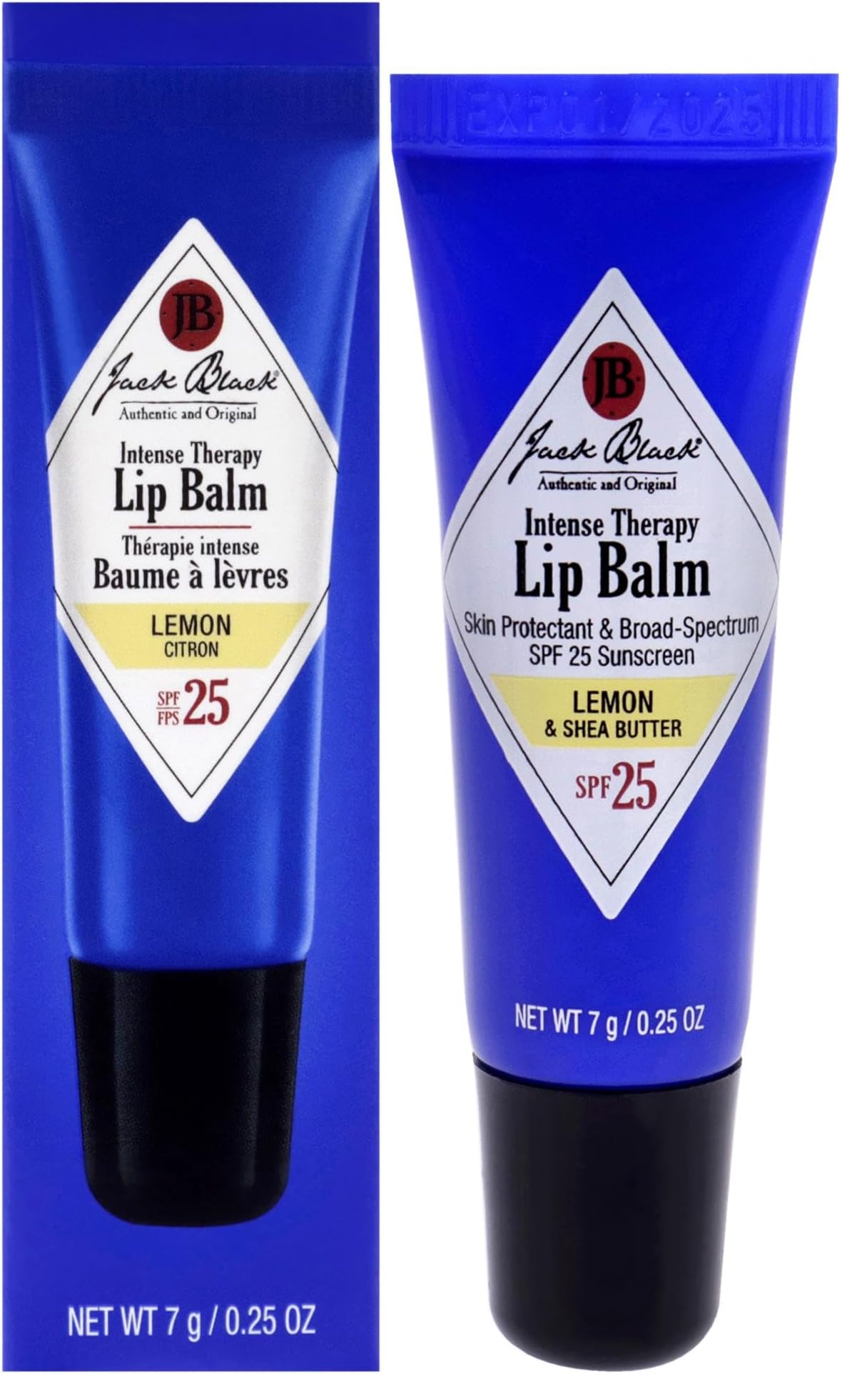 Jack BlackIntense Therapy Lip Balm SPF 25, Lemon, 7g