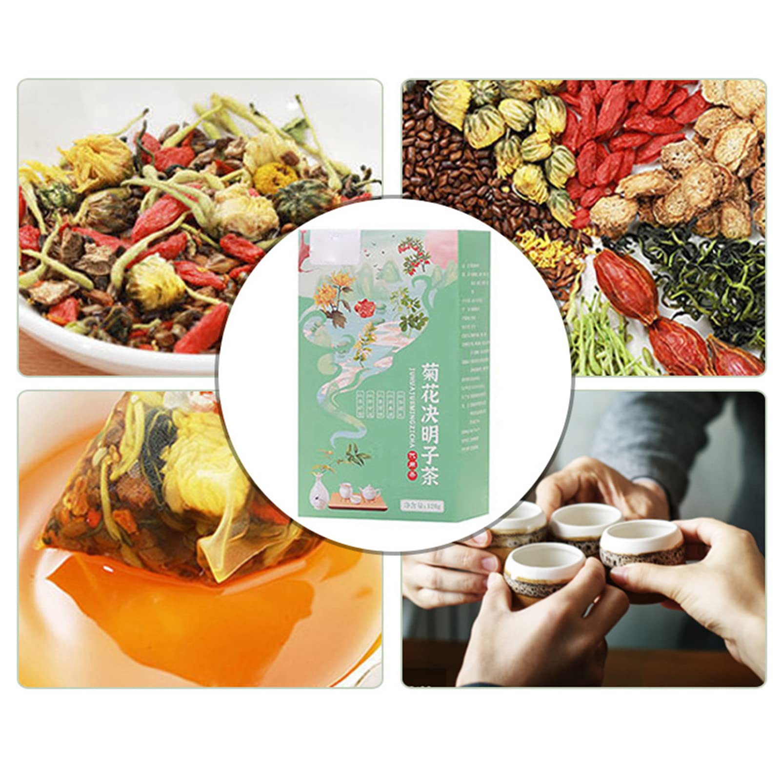 120 G 20 Graines De Thé De Graines De Chrysanthème Cassia, Combinaison Naturelle Pure De Thé Floral Pour la Santé du Thé Et des Yeux Éclaircit le Thé De Nettoyage du Foie, élimine le Feu du Foie Et la