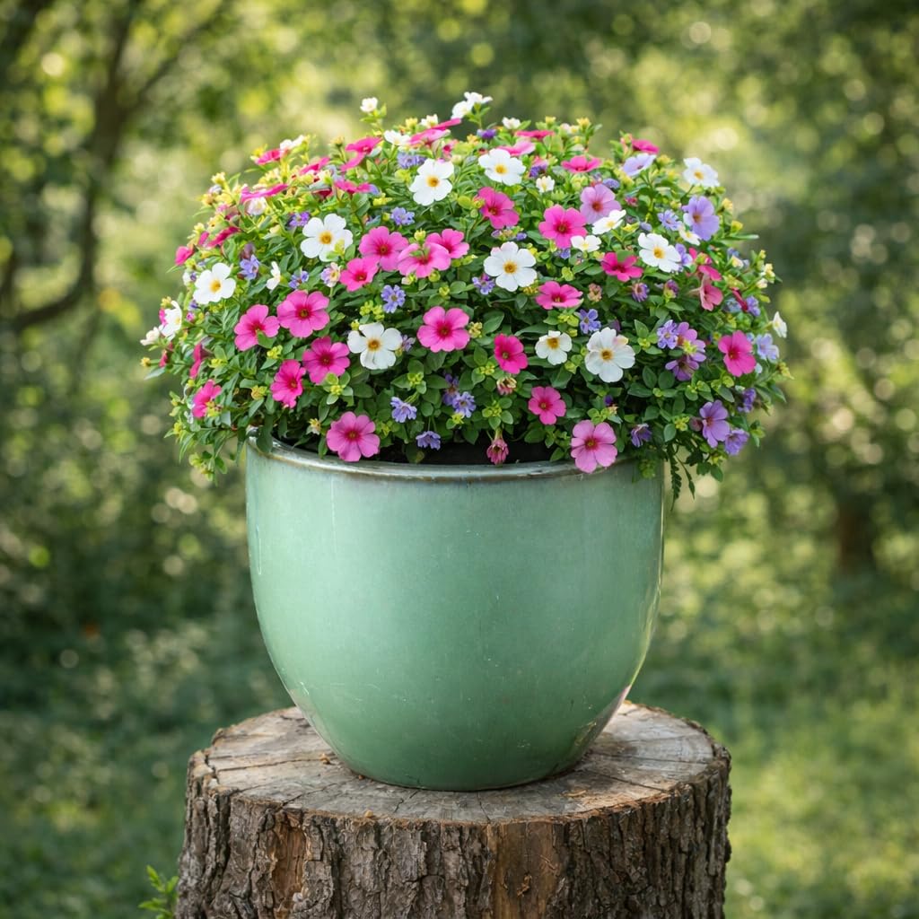 Steinzeug-Blumentopf/Pflanzkübel Eiertopf Jade Grün 35x28cm frostfest