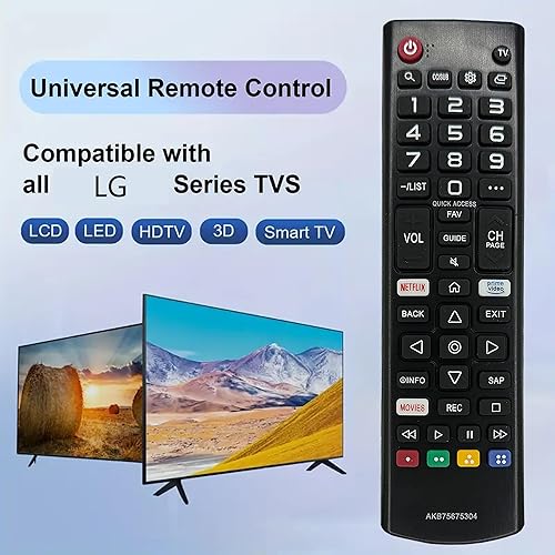 Miniatura 2 de AKB75675304 Reemplazo de control remoto universal, apto para LG Smart TV 32LM570BPUA 32LM620BPUA 32LM630BPUB 55UM69 65UM73000PUA 55UM6900PUA