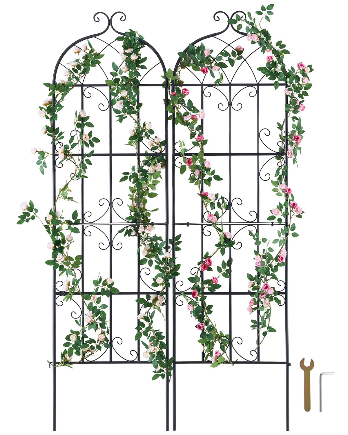 VEVOR 71 x 20 in 2-Pack Rustproof Metal Trellis