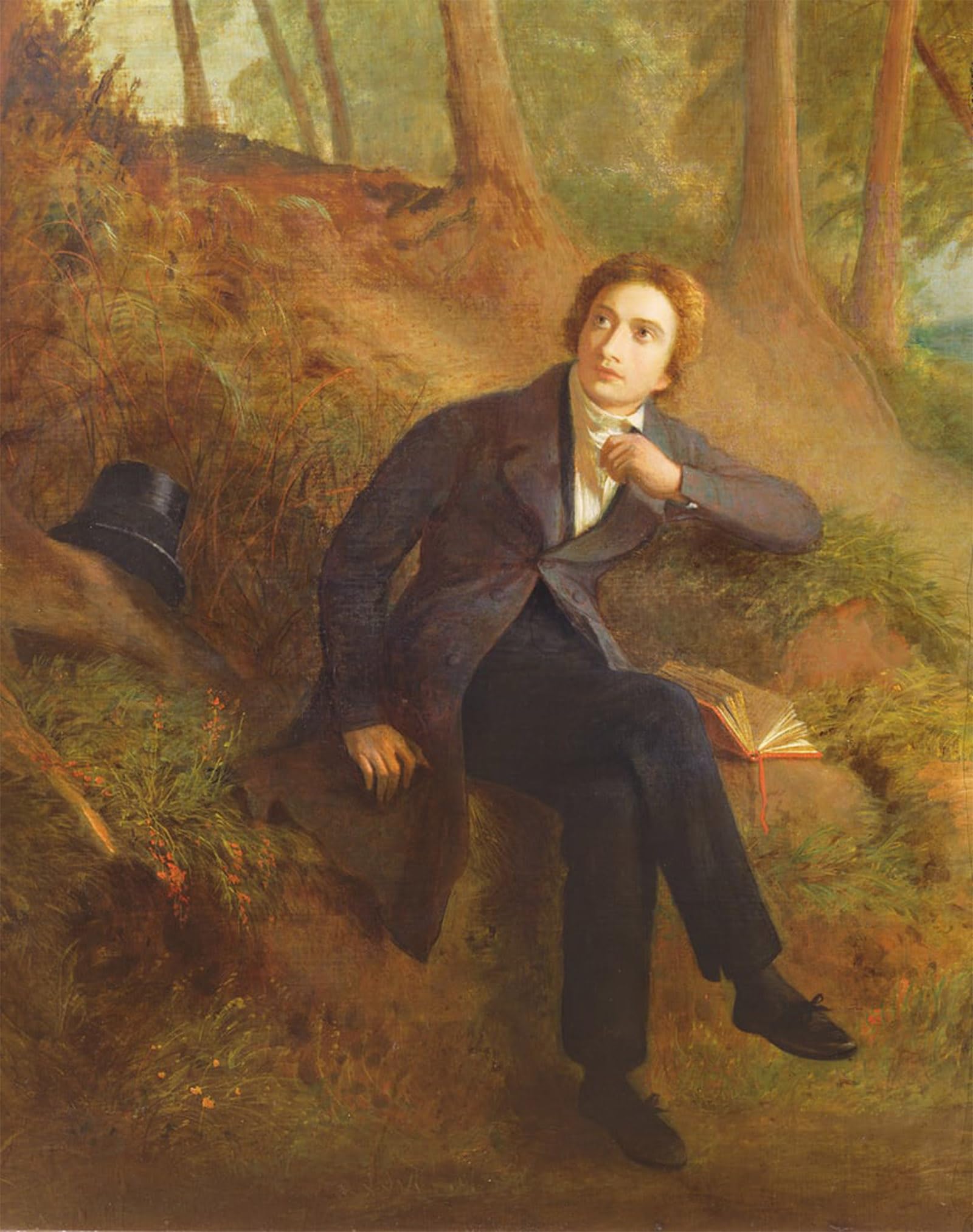 POSTERIIk Famous Animal Posters Vintage Picture Detail of Keats Listening to the Nightingale on Hampstead Heath by Severn Modern Wall Decor for Home Decor 60x90cm