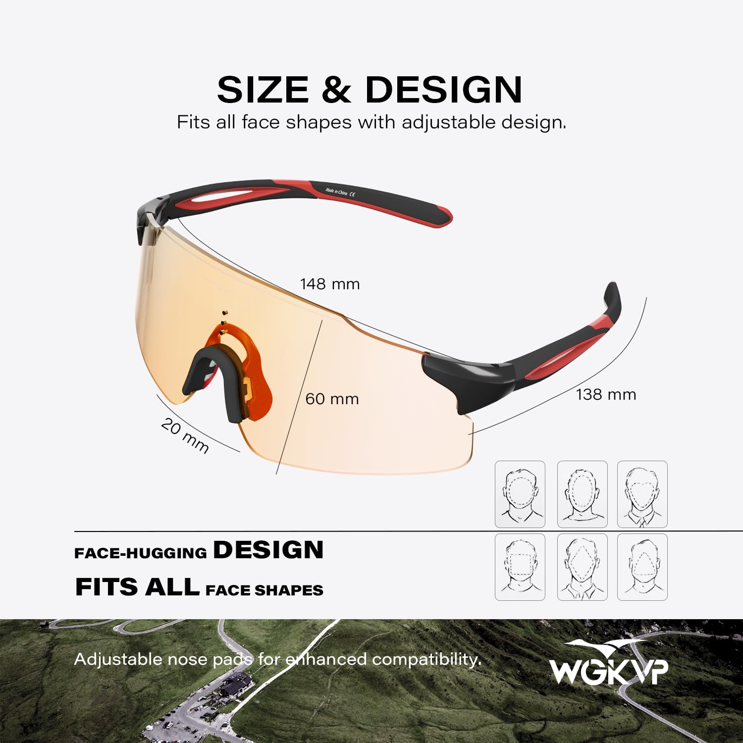 Gafas de sol deportivas polarizadas fotocromáticas sin marco para hombres y mujeres, para conducir, pescar, ciclismo, montaña, protección UV400